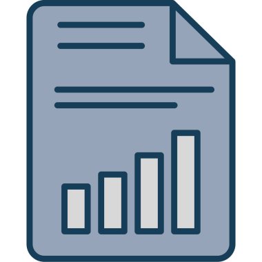 belge simgesini rapor et. Web için basit belge vektör simgeleri çizimi