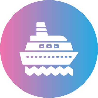 Yolcu gemisi simgesinin vektör çizimi