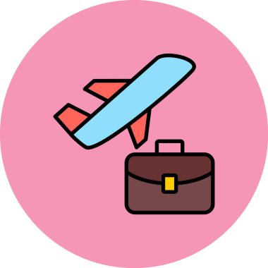 Bir düzlem simgesinin vektör çizimi