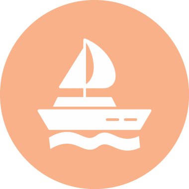 Gemi simgesi vektör illüstrasyonu