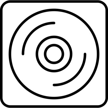 CD mi? Web simgesi basit illüstrasyon