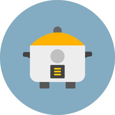 Renkli arka planda büyük bir gölgesi olan düz bir robot simgesi