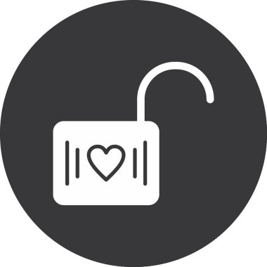 asma kilit ikon vektör çizimi