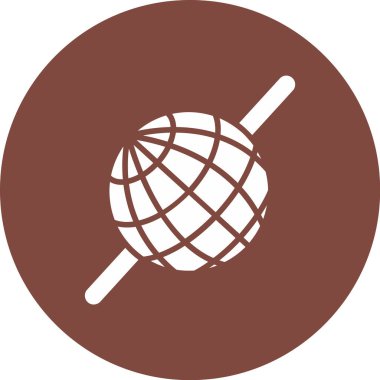 Bir dünya simgesinin vektör illüstrasyonu