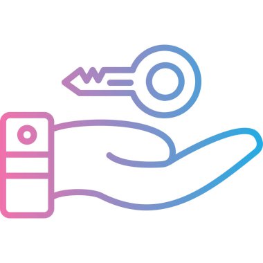 Anahtar simgesi vektör illüstrasyonu