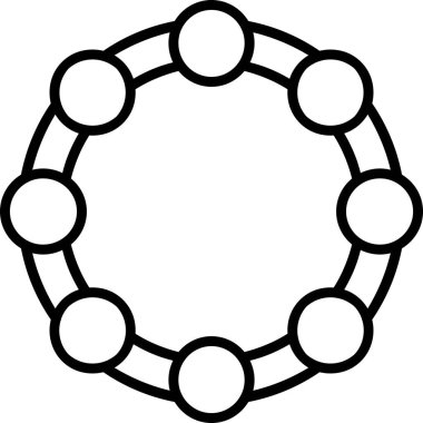 Yuvarlak daire simgesinin vektör illüstrasyonu