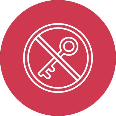 Anahtar simgesi vektör illüstrasyonu