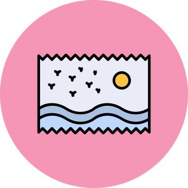 Modern çağın vektör çizimi ve su ikonu eksikliği