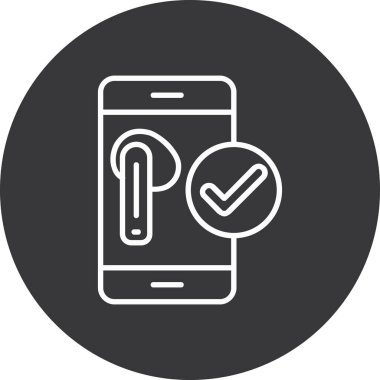 Cep telefonu simgesinin vektör illüstrasyonu