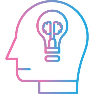 Bir insan kafası simgesinin vektör illüstrasyonu