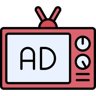 Reklam pazarlama reklam simgesi - taslak biçimi