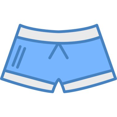 Bir şort simgesinin vektör illüstrasyonu