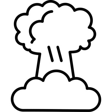 patlama duman vektörü simgesi