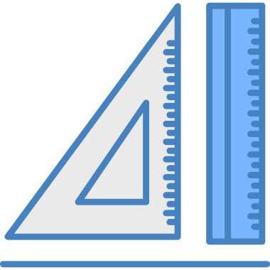 Cetvel simgesi. Basit resimleme