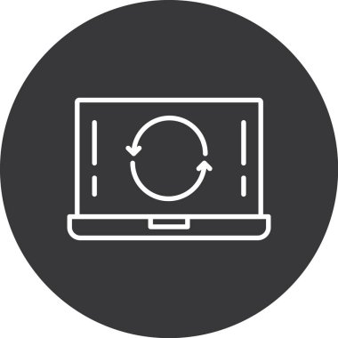 bilgisayar izleme simgesi, vektör illüstrasyonu