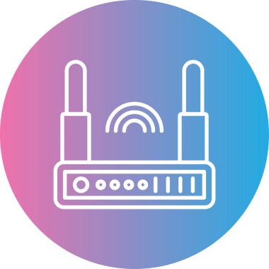 Kablosuz. Web simgesi basit illüstrasyon