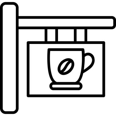 Kahve fincanı. Web simgesi basit tasarım