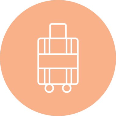 bagaj ağ ikonu vektör illüstrasyonu