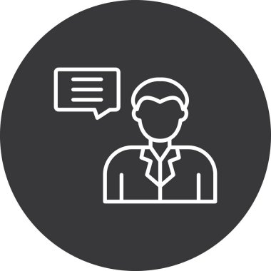 İş adamı ikonu. vektör illüstrasyonu