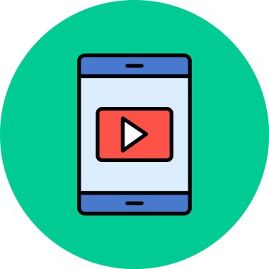 vektör renk çizgisi simgesini çal