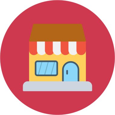 Dükkan. Web simgesi basit illüstrasyon