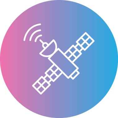 uydu simgesi vektör illüstrasyonu