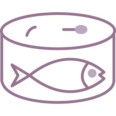 balık simgesi vektör illüstrasyonu