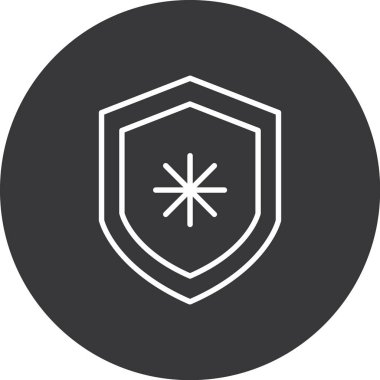 kalkan ikon vektör illüstrasyonu