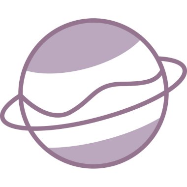 Gezegen ikonu vektör illüstrasyonu