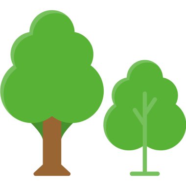 Yapraklı ağaçlar ikon vektör illüstrasyon tasarımı