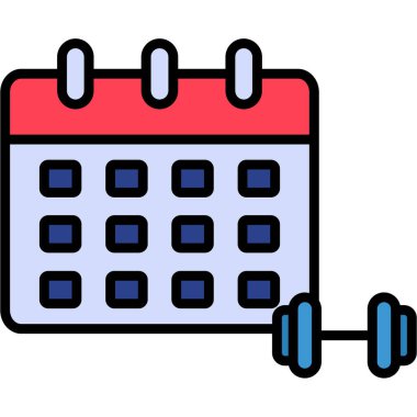 Takvim simgesi vektör illüstrasyonu