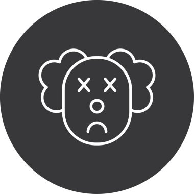 Üzgün emoji. Web simgesi basit illüstrasyon