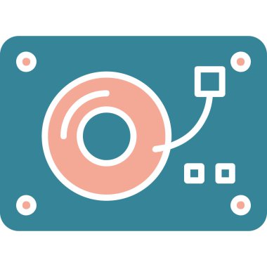 Tek kamera simgesinin vektör illüstrasyonu