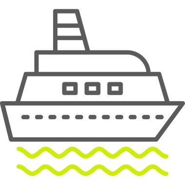 Gemi. Web simgesi basit illüstrasyon