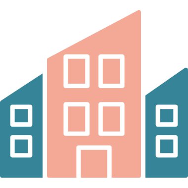 bina simgesi, vektör illüstrasyonu