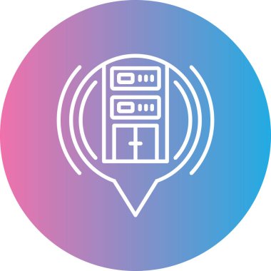 Modern b 'nin vektör illüstrasyonu radyo simgesinden yoksun