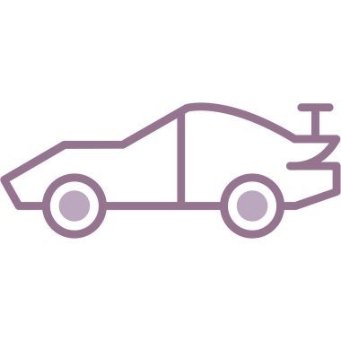 Electric Car modern simgesi, vektör illüstrasyonu