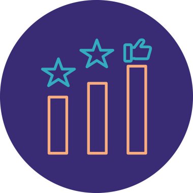 Bir yıldız simgesinin vektör illüstrasyonu