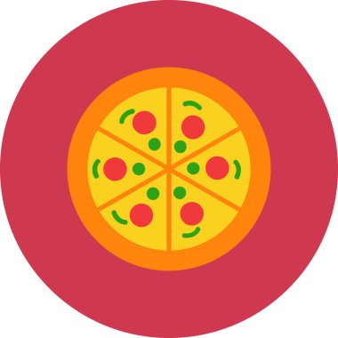 Pizza vektör simgesi modern basit vektör illüstrasyonu
