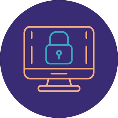 Bilgisayar. Web simgesi basit illüstrasyon