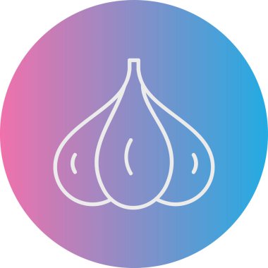 Sarımsak. Web simgesi basit illüstrasyon