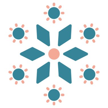 Beyaz arkaplanda kar tanesi vektör çizimi