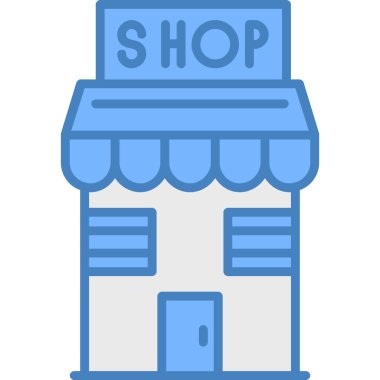 dükkan oluşturma vektör simgesi