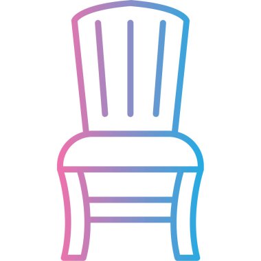 Sandalye. Web simgesi basit illüstrasyon