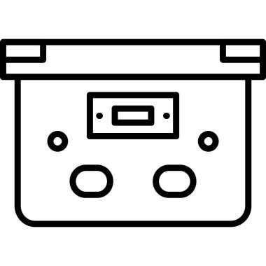 Kasetin vektör illüstrasyonu