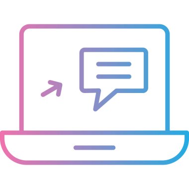 Bilgisayar monitörü. Web simgesi basit tasarım