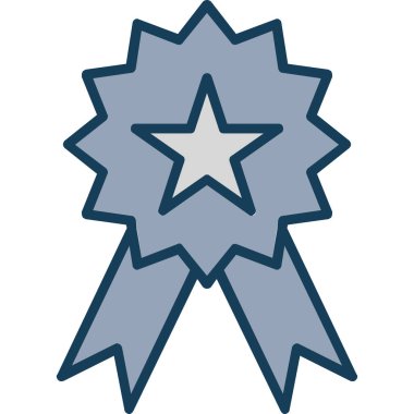 Yıldız ödülü ikonu. Tasarım taslağı. vektör simgeleri