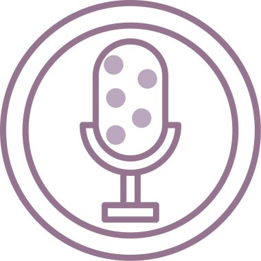 Mikrofon. Web simgesi basit illüstrasyon