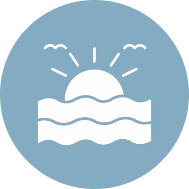 Güneş. Web simgesi basit illüstrasyon