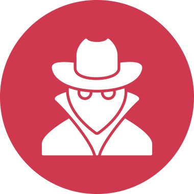 Dedektif yassı simge, vektör, illüstrasyon